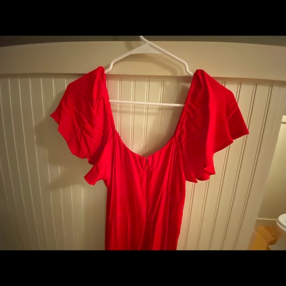 New Cherry Red Leith Maxi Dress - Picture 4 of 5